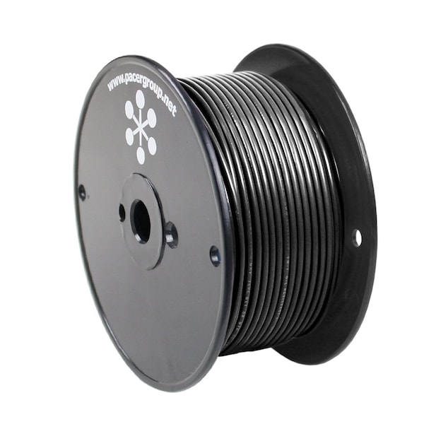 Pacer Group Primary Wire, Marine, 8 AWG, 1C C, Black, PVC, Stranded, 600V, 250 ft. WUL8BK-250 - main